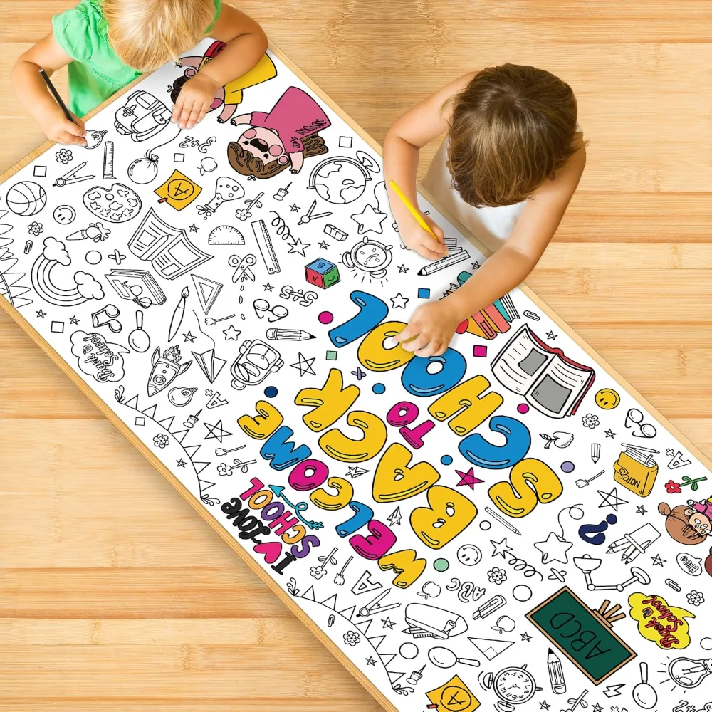 Back to School Giant Coloring Poster/Tablecloth, view 6