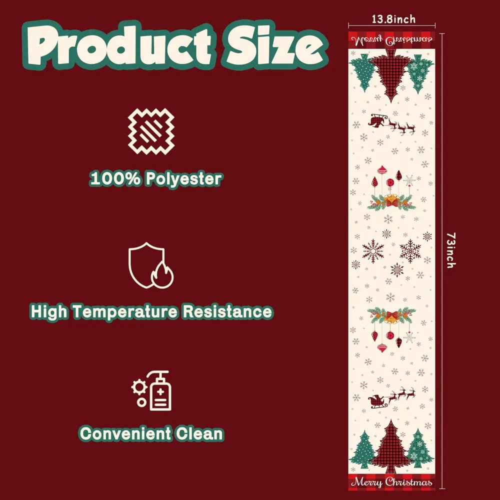 Christmas Decorations Christmas Table Runner, view 2