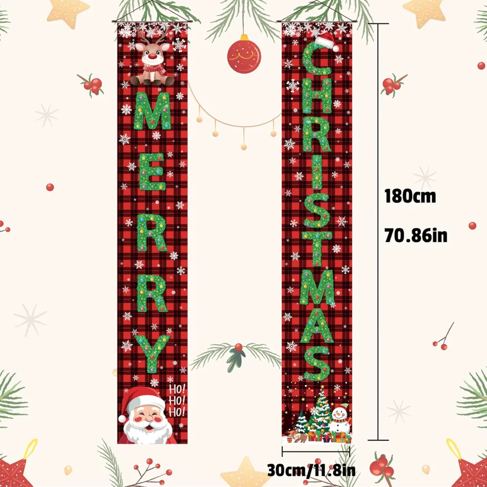 Christmas Decorations Outdoor Merry Christmas Porch Banner, view 2