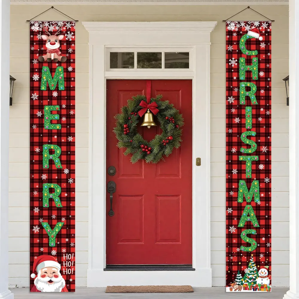 Christmas Decorations Outdoor Merry Christmas Porch Banner, view 6