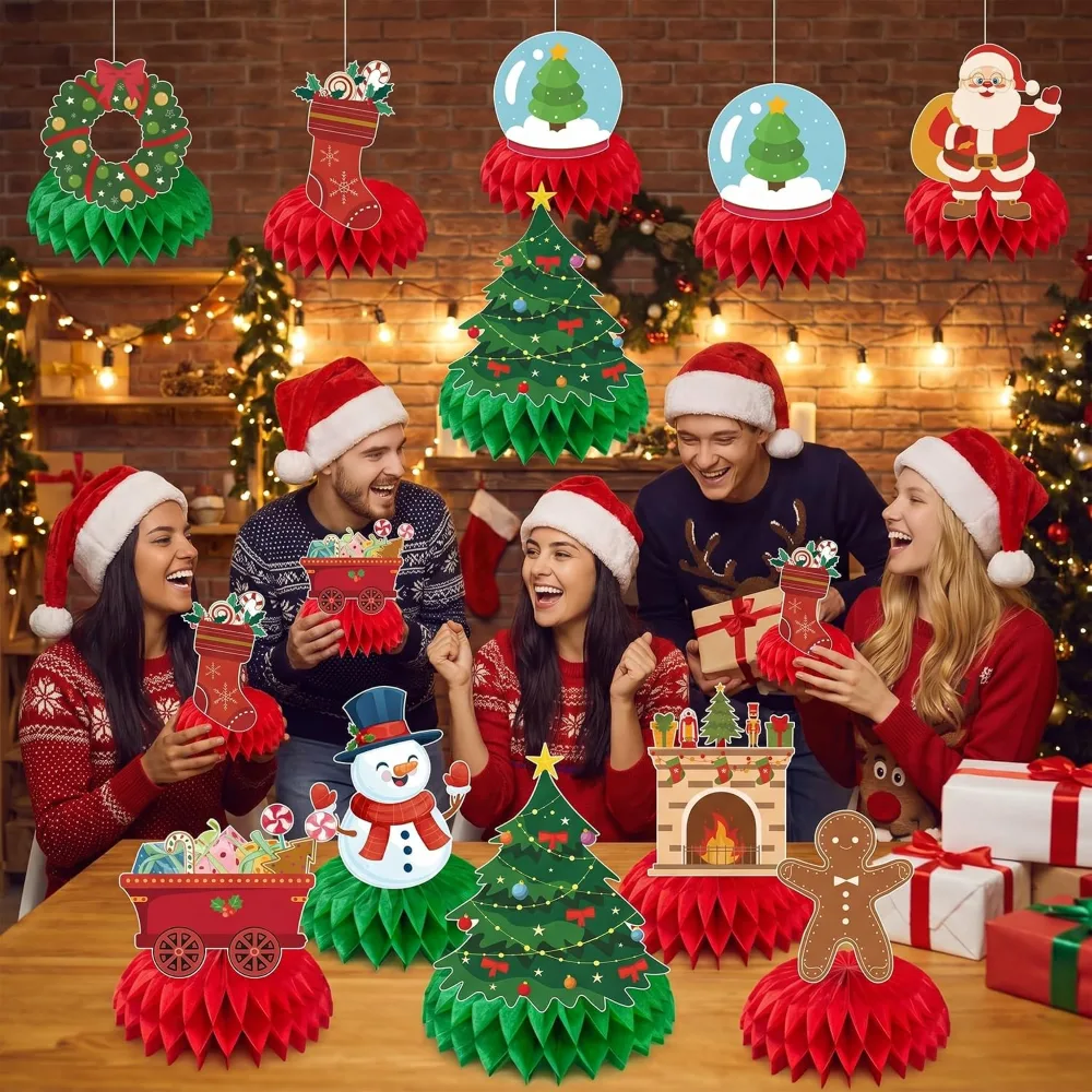 Christmas Decorations Santa Snowman Stocking Christmas Tree, view 5