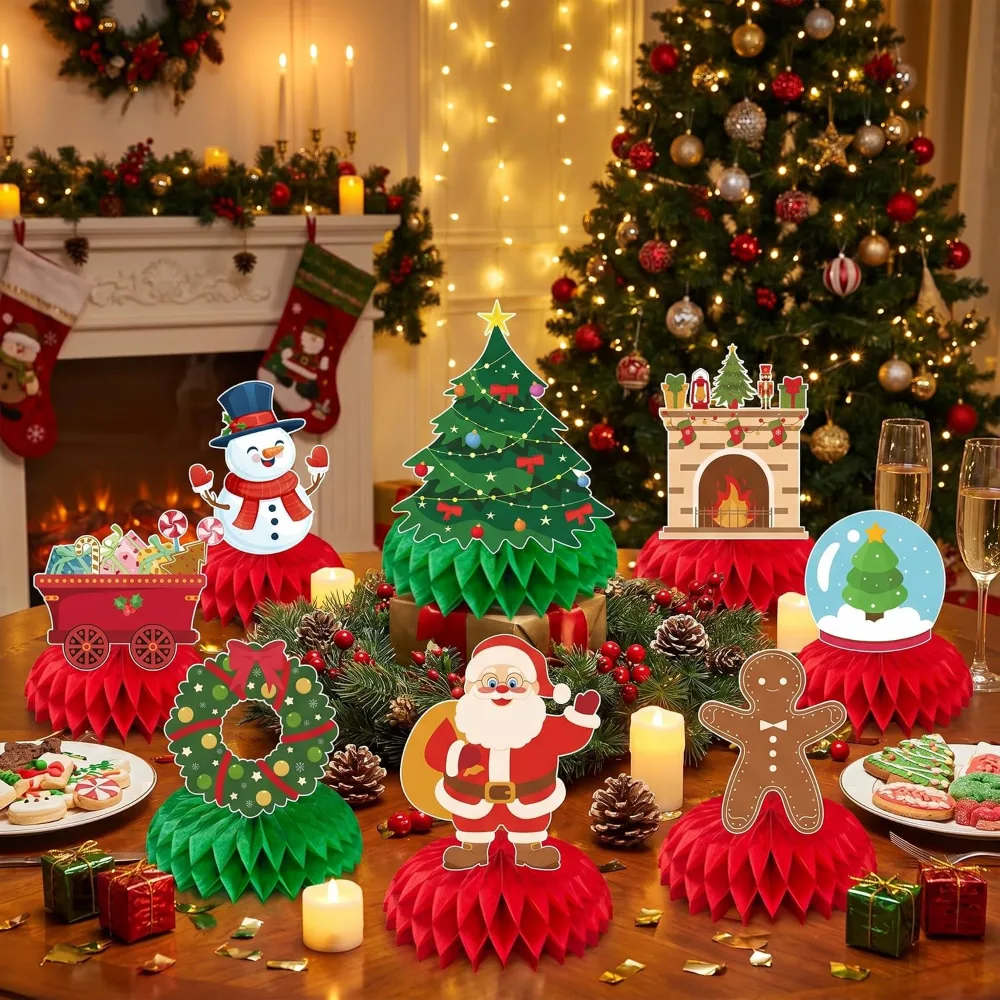 Christmas Decorations Santa Snowman Stocking Christmas Tree, view 6