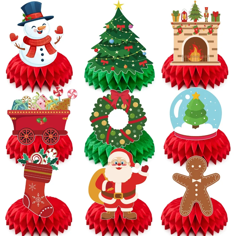 Christmas Decorations Santa Snowman Stocking Christmas Tree