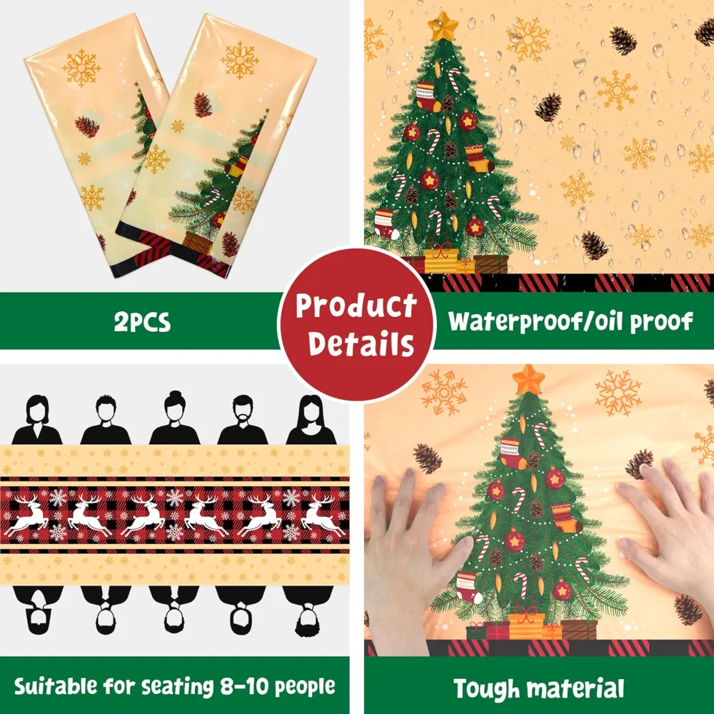Christmas Party Decorations Christmas Tablecloth, view 4