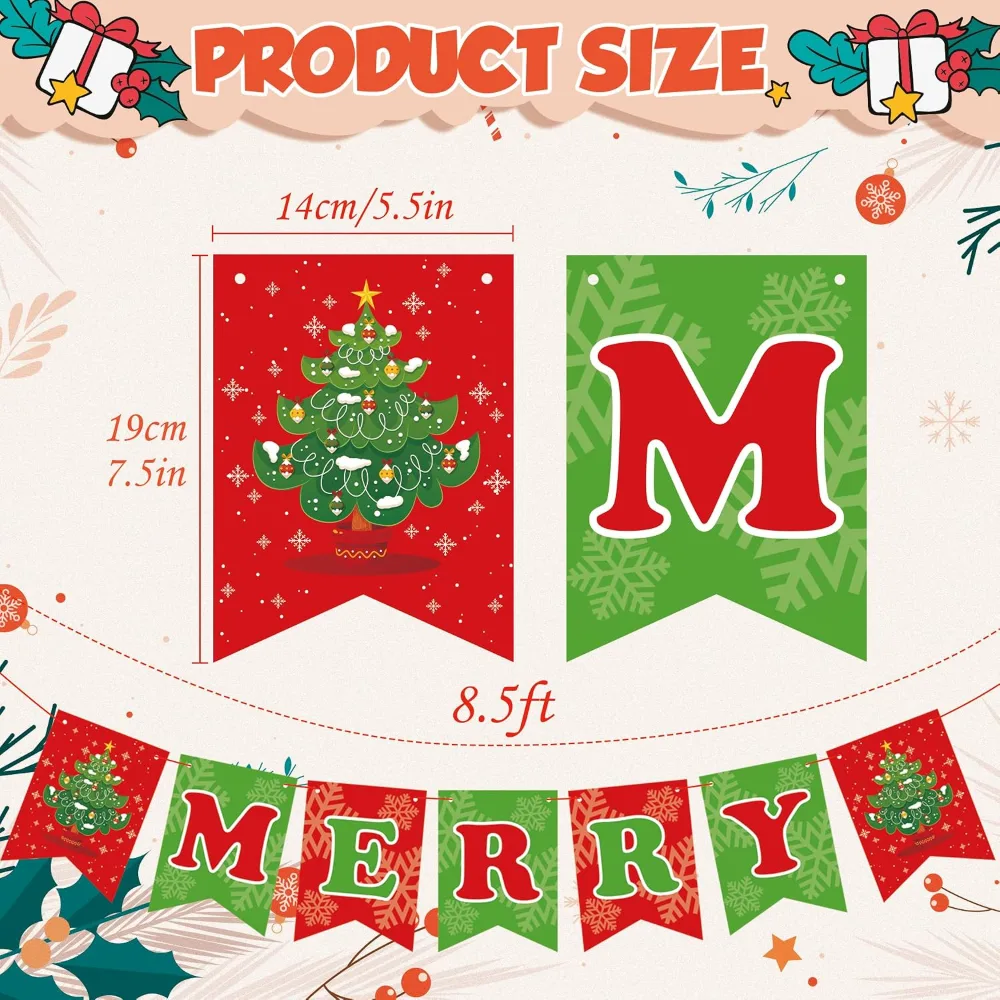 Christmas Party Decorations Merry Christmas Banner, view 2