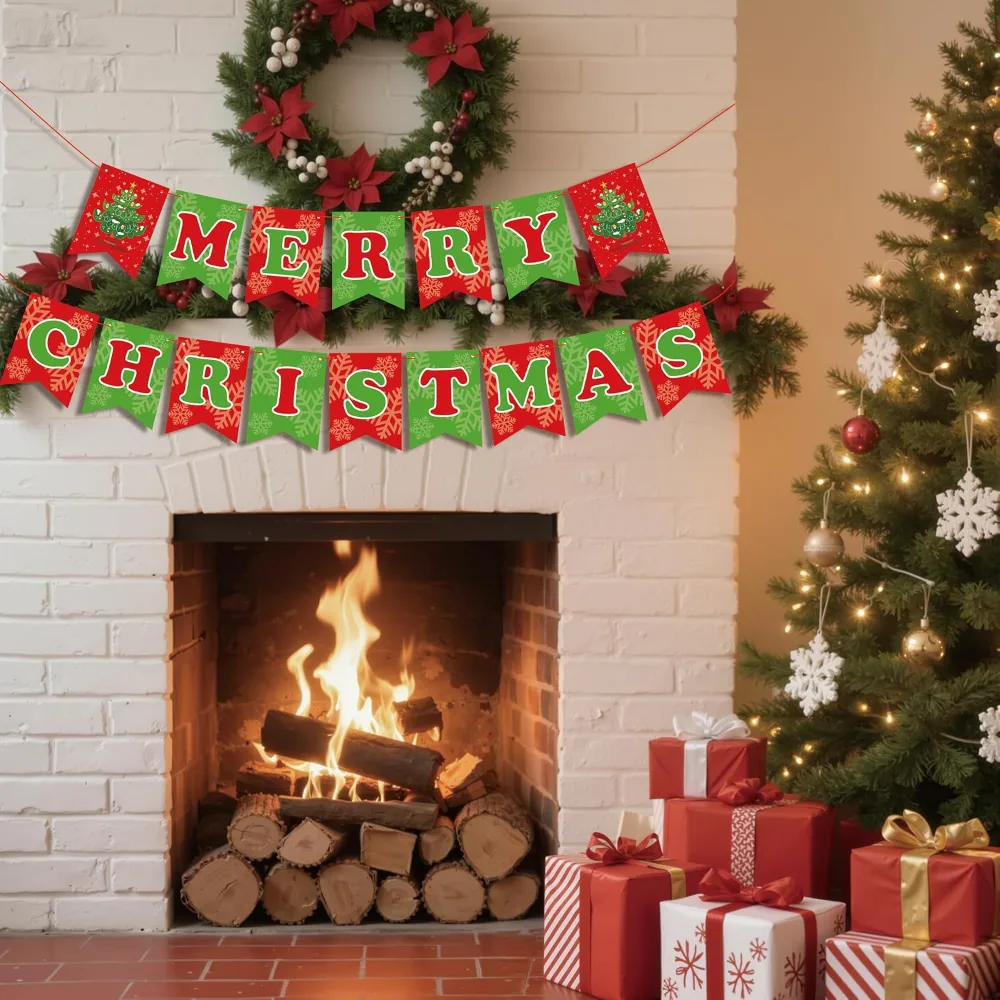 Christmas Party Decorations Merry Christmas Banner, view 4