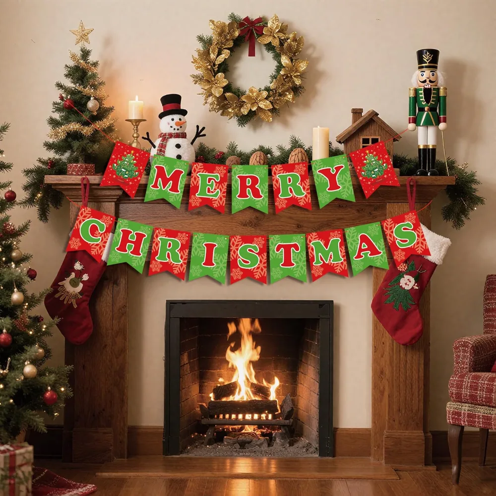 Christmas Party Decorations Merry Christmas Banner, view 6