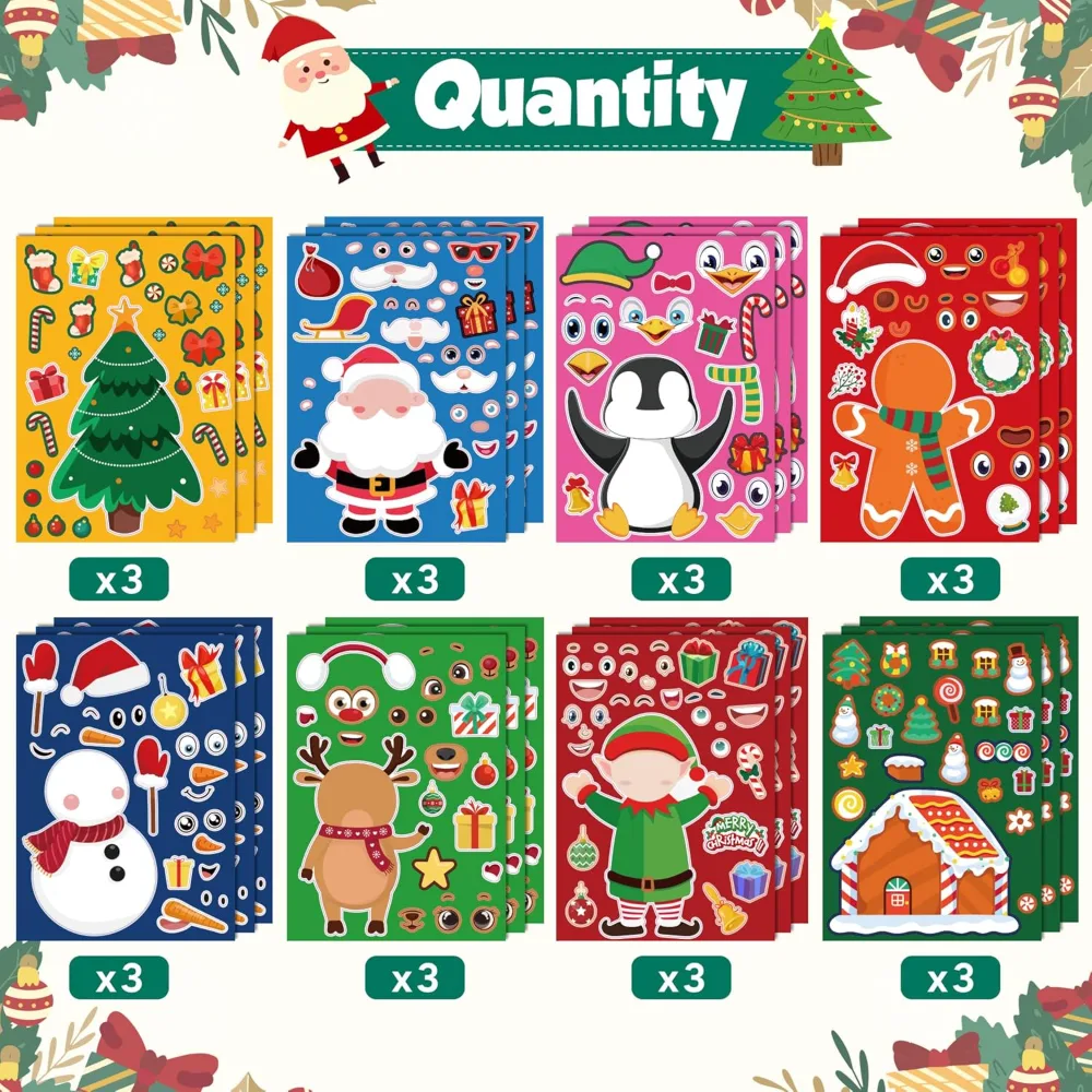 Christmas Stickers Stocking Stuffers for Kids, view 2