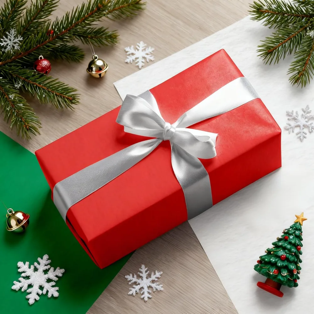 Christmas Tissue Paper 100 Sheets 20"x14" Red Green White, view 2