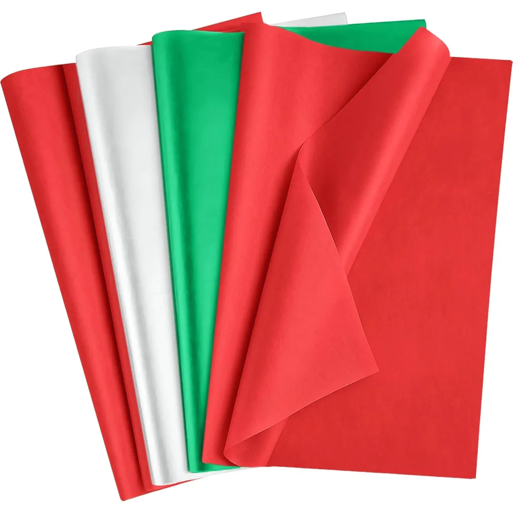 Christmas Tissue Paper 100 Sheets 20"x14" Red Green White