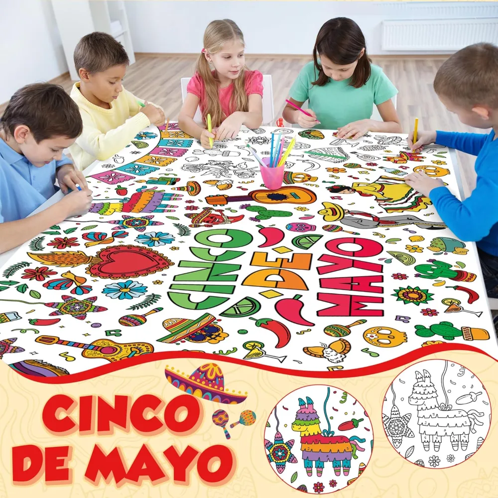 Cinco De Mayo Giant Coloring Poster/Tablecloth, view 4