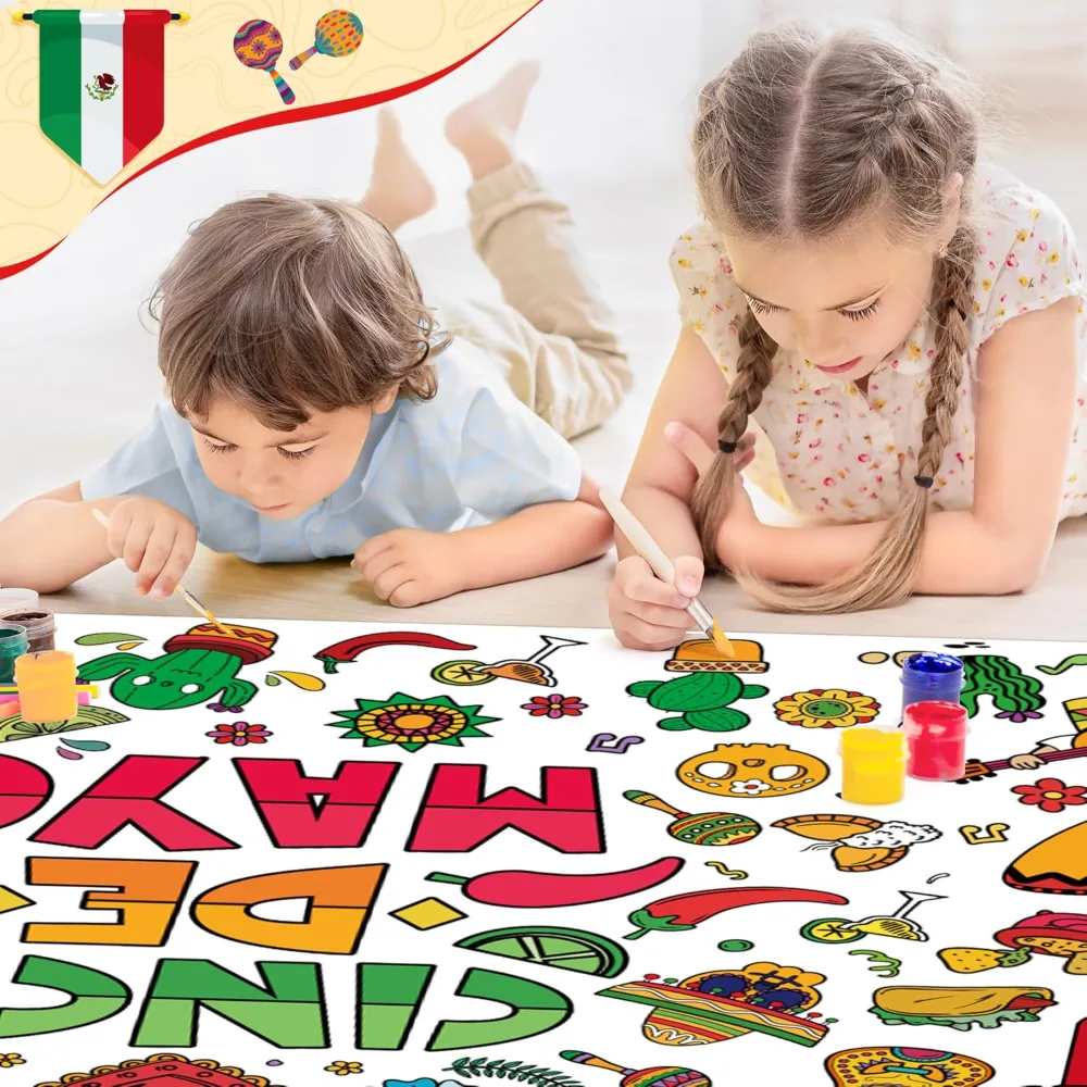 Cinco De Mayo Giant Coloring Poster/Tablecloth, view 5