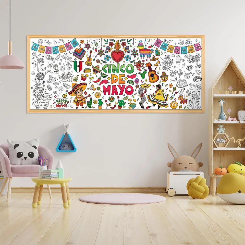 Cinco De Mayo Giant Coloring Poster/Tablecloth, view 6