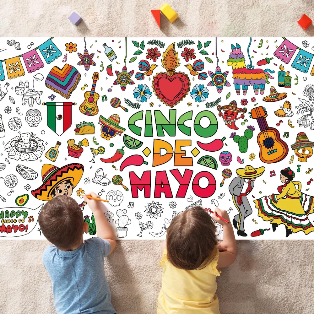 Cinco De Mayo Giant Coloring Poster/Tablecloth