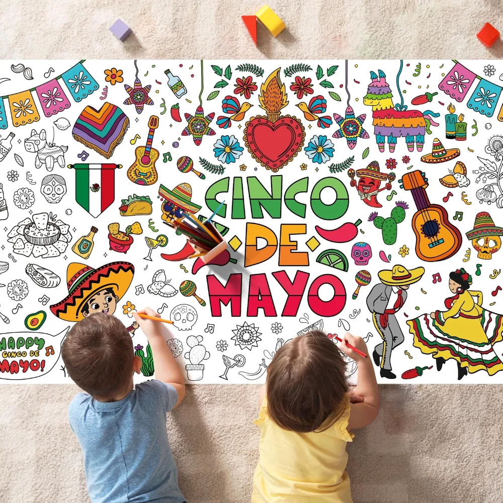 Cinco De Mayo Giant Coloring Poster/Tablecloth