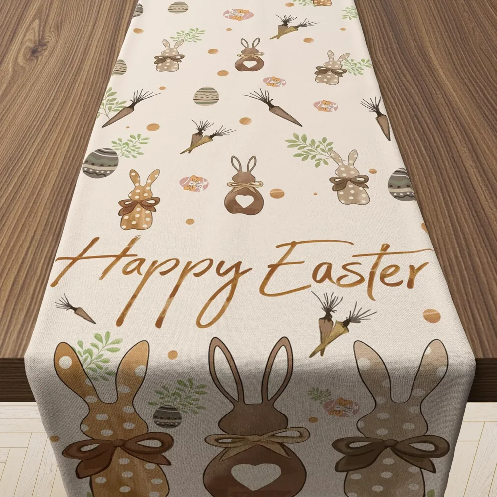 Easter Decorations Bunny Egg Table Runner