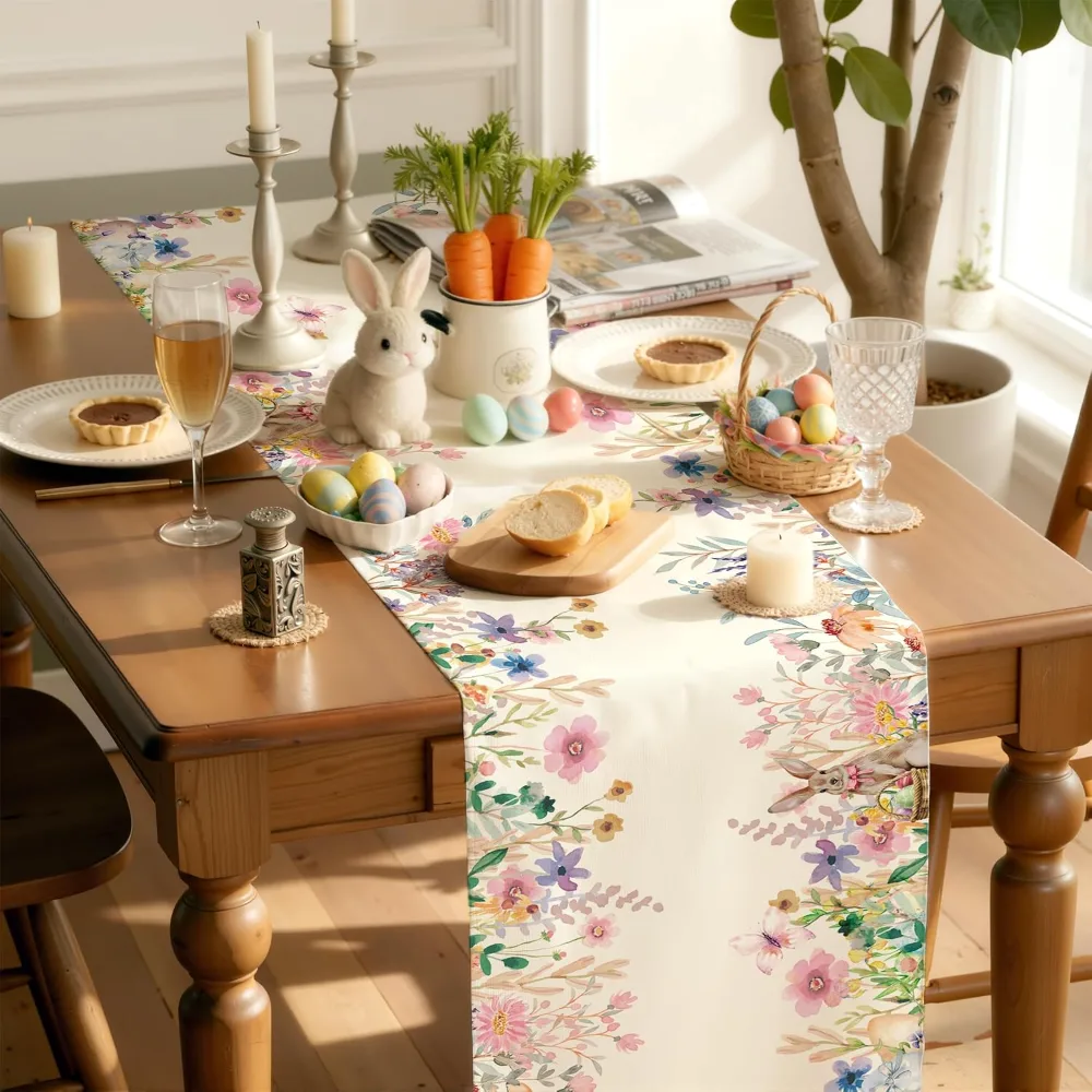Easter Decorations Egg Rabbit Table Runner, view 3