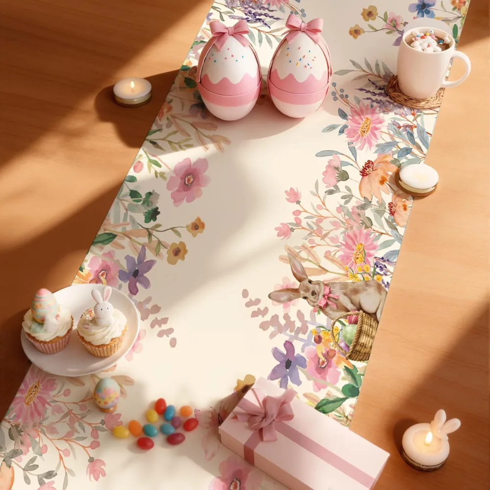 Easter Decorations Egg Rabbit Table Runner, view 4