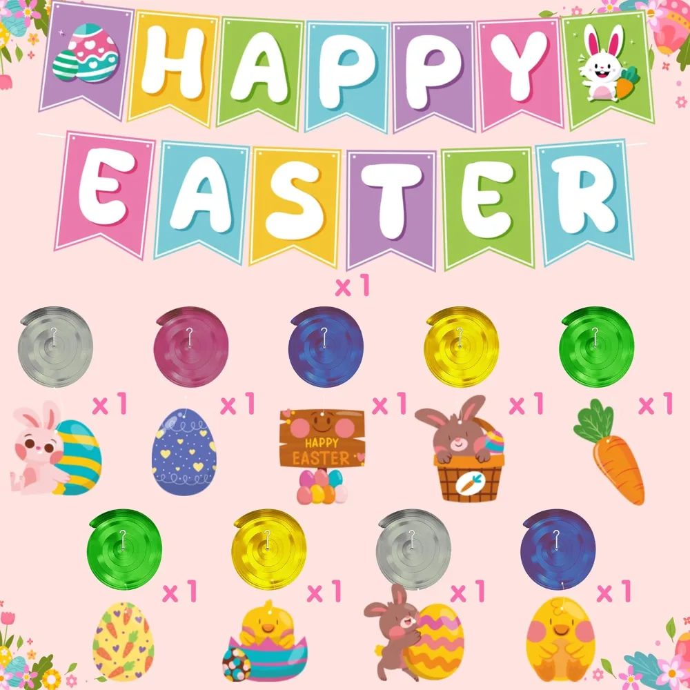 Easter Decorations Hanging Swirls, view 4