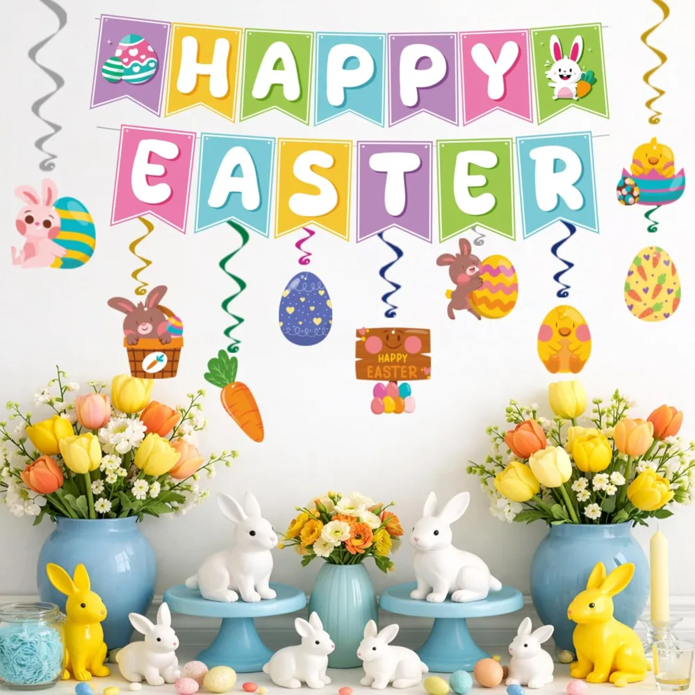 Easter Decorations Hanging Swirls, view 5