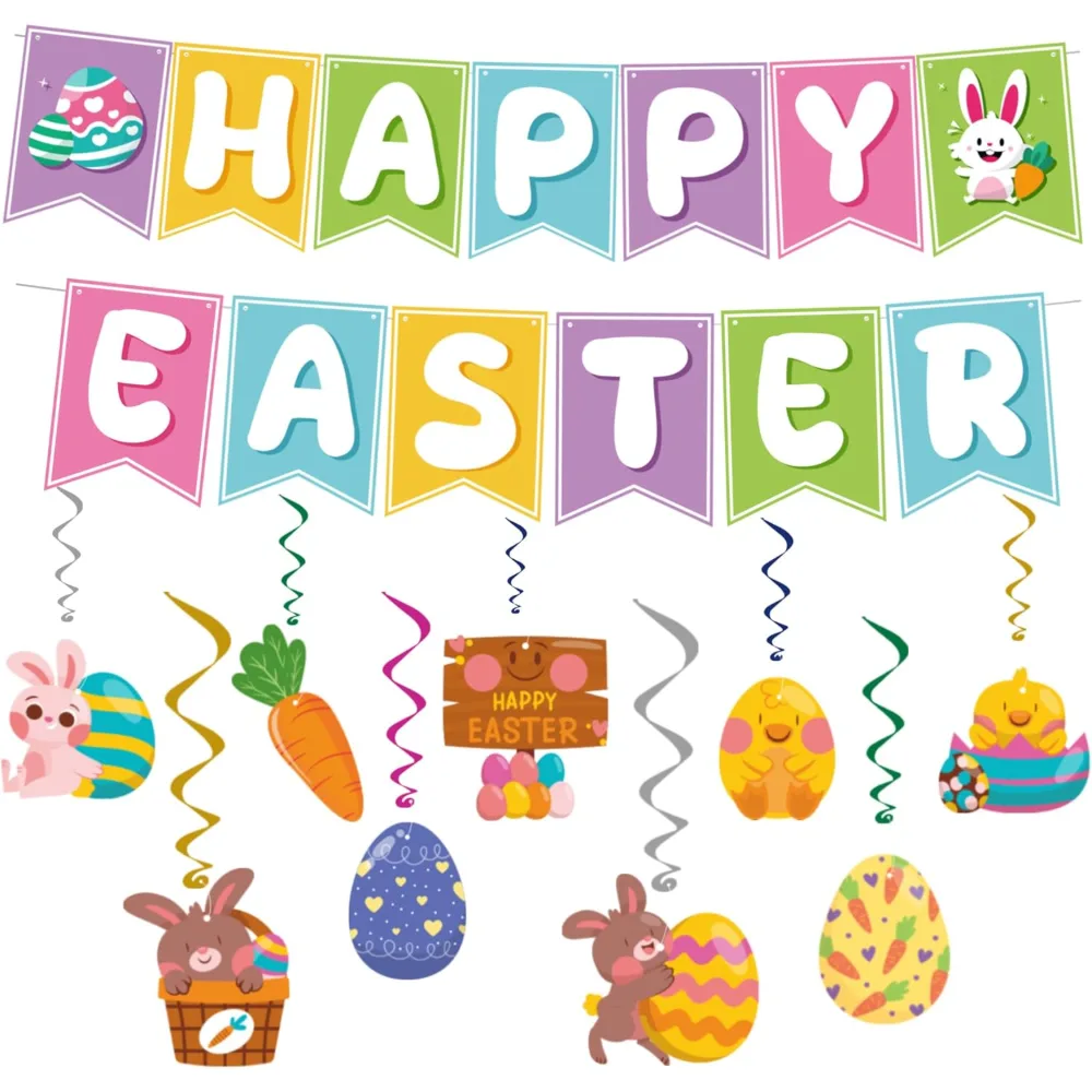 Easter Decorations Hanging Swirls