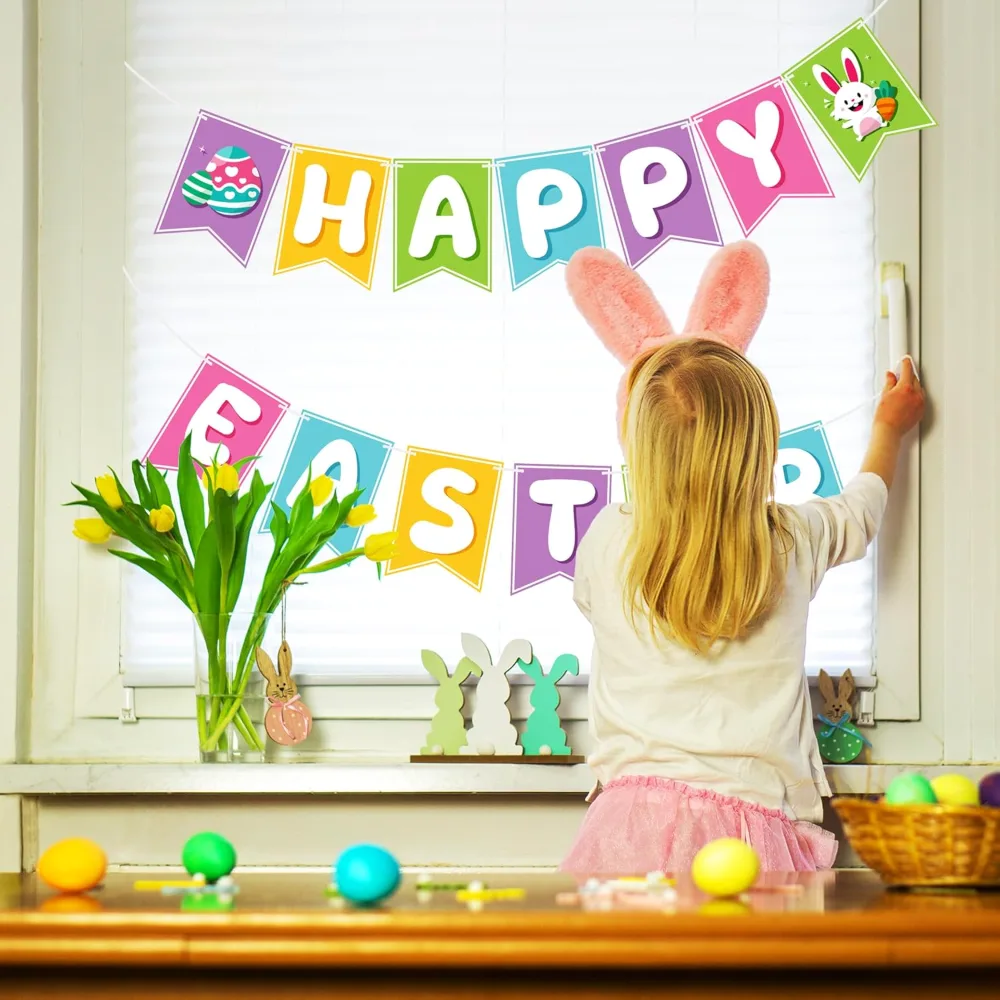 Easter Decorations Happy Easter Banner, view 5