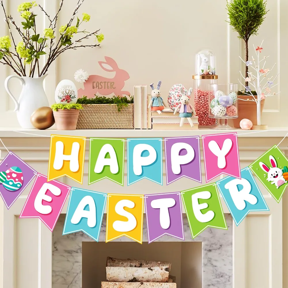 Easter Decorations Happy Easter Banner, view 6