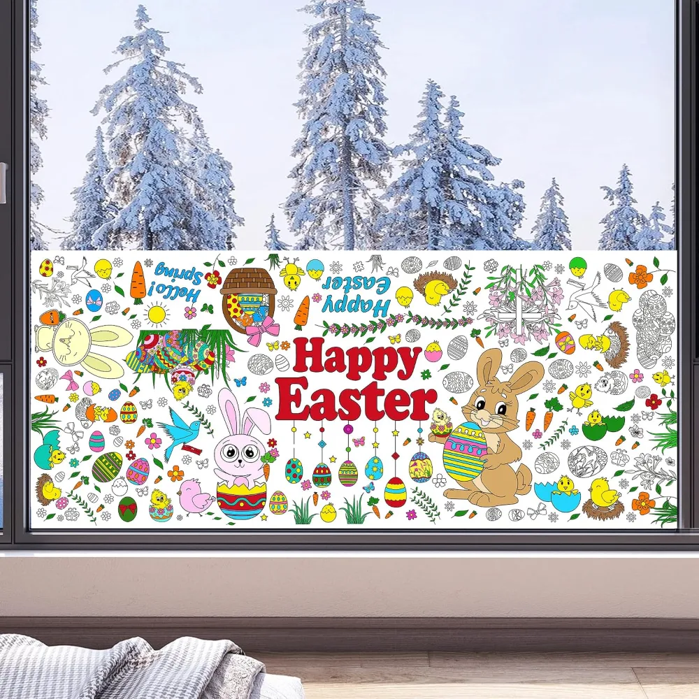 Easter Giant Coloring Poster/Tablecloth, view 4