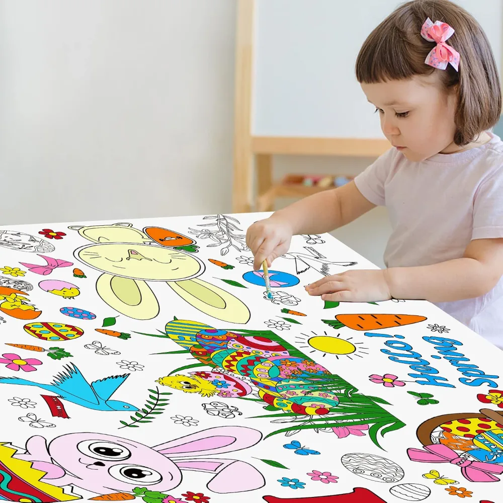 Easter Giant Coloring Poster/Tablecloth, view 5