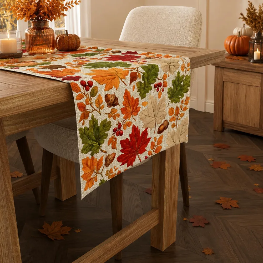 Fall Decor Fall Leaves Table Runner for Thanksgiving, view 5