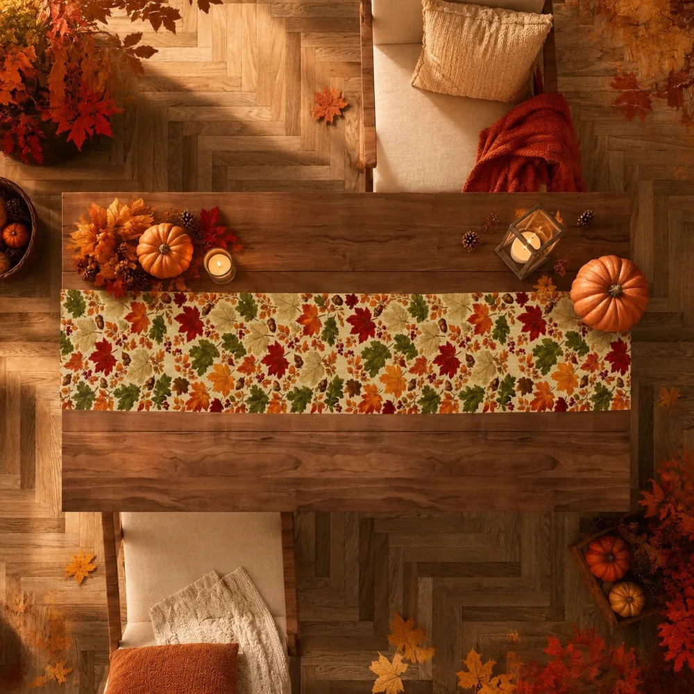 Fall Decor Fall Leaves Table Runner for Thanksgiving, view 6