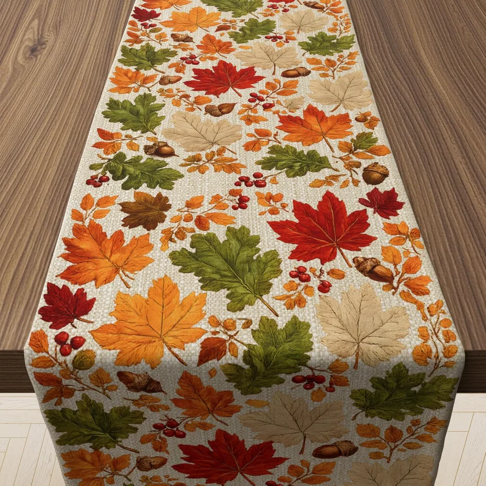 Fall Decor Fall Leaves Table Runner for Thanksgiving