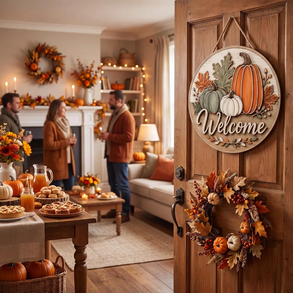 Fall Decor Fall Welcome Sign for Front Door, view 2