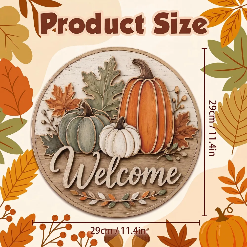 Fall Decor Fall Welcome Sign for Front Door, view 4