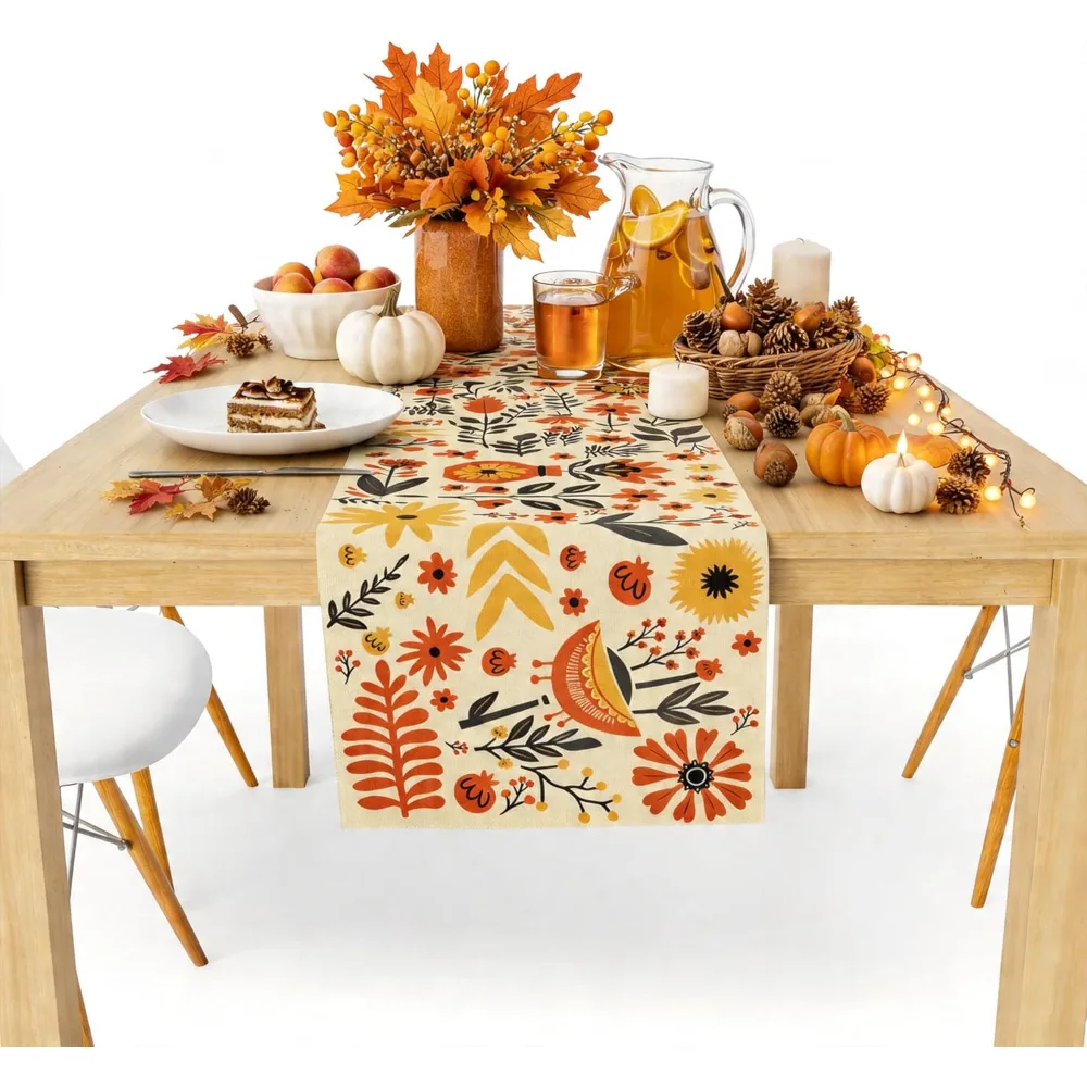 Fall Decor Floral Table Runner, view 4