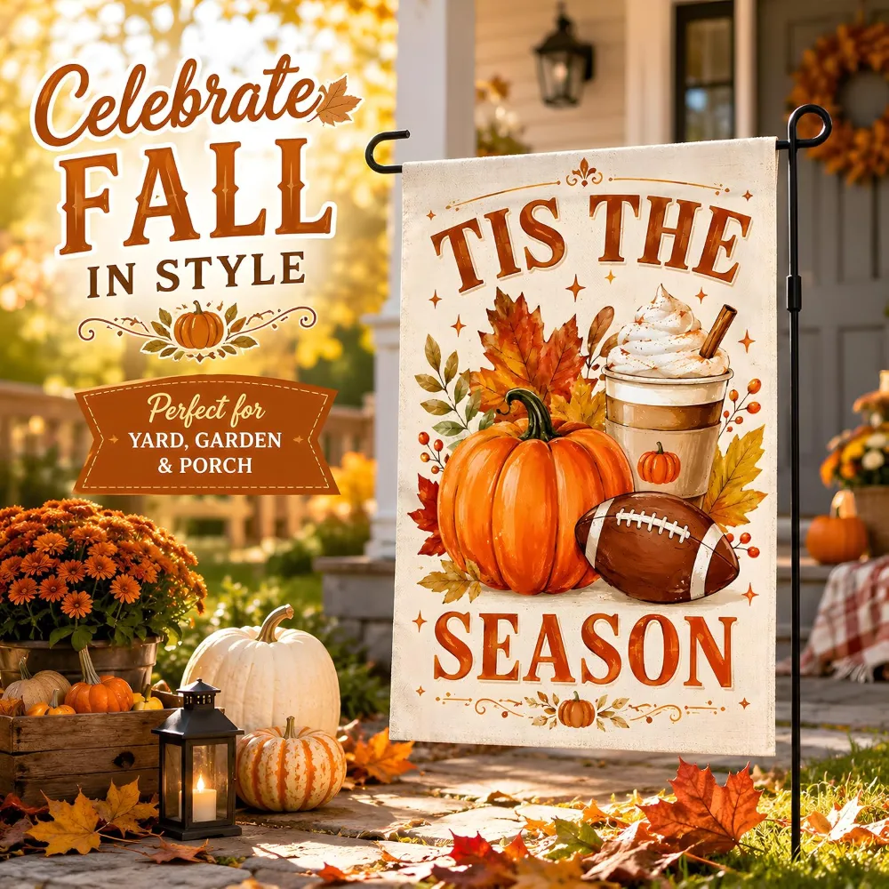Fall Decor Football Season Garden Flag, view 2