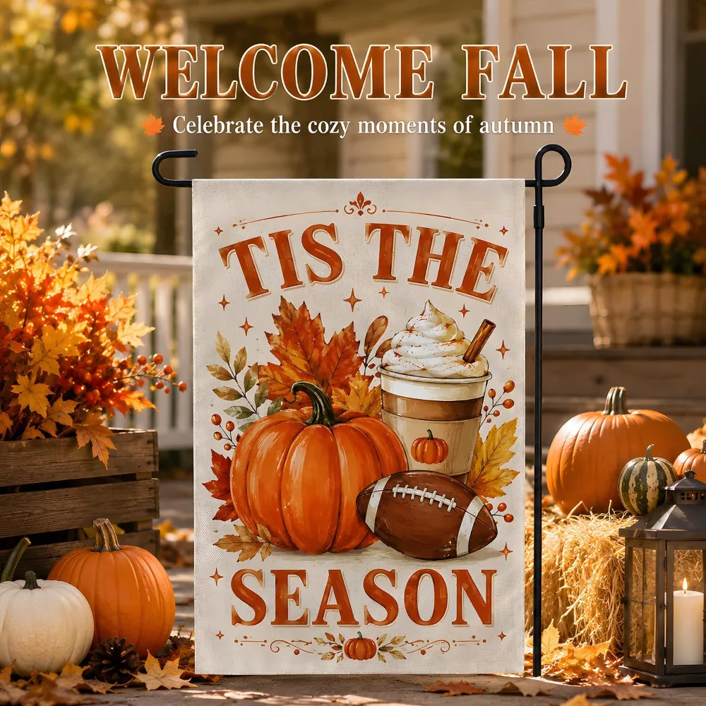 Fall Decor Football Season Garden Flag, view 4
