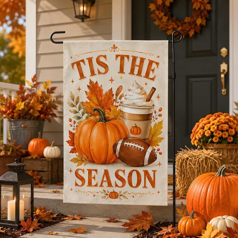 Fall Decor Football Season Garden Flag, view 6