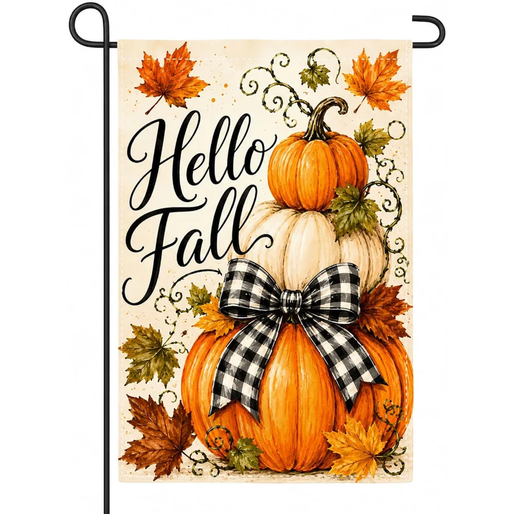 Fall Decor Hello Fall Garden Flag
