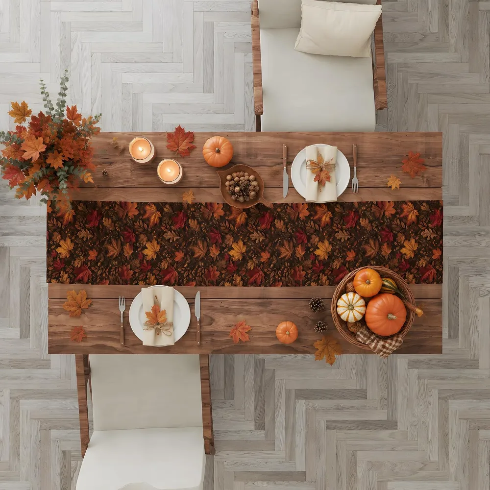 Fall Decor Maple Leaf Fall Table Runner for Thanksgiving, view 6