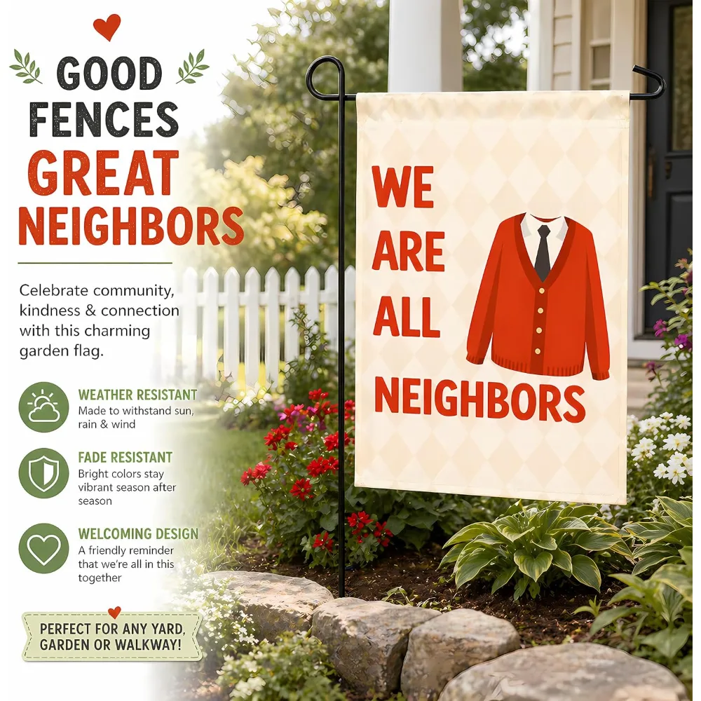 Fall Decor We Are All Neighbors Garden Flag for for Outdoor, view 2