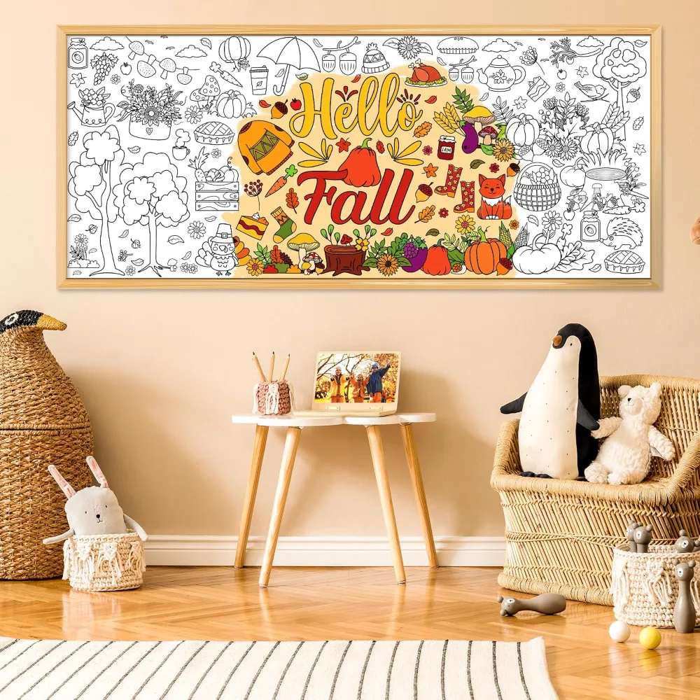 Fall Giant Coloring Poster/Tablecloth, view 5