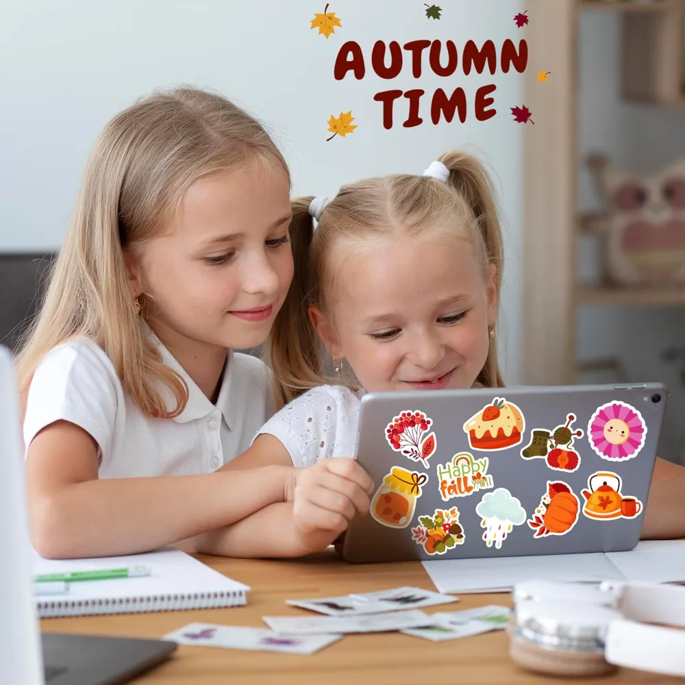 Fall Stickers 100 PCS Thanksgiving Stickers for Kids, view 5