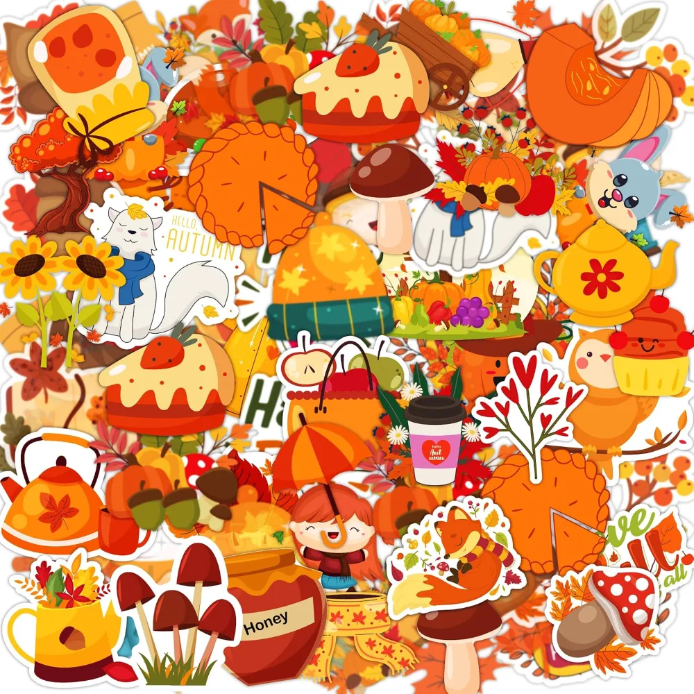 Fall Stickers 100 PCS Thanksgiving Stickers for Kids