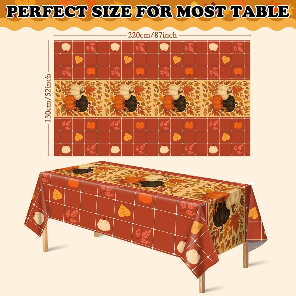Fall Tablecloth Thanksgiving Decorations, view 2