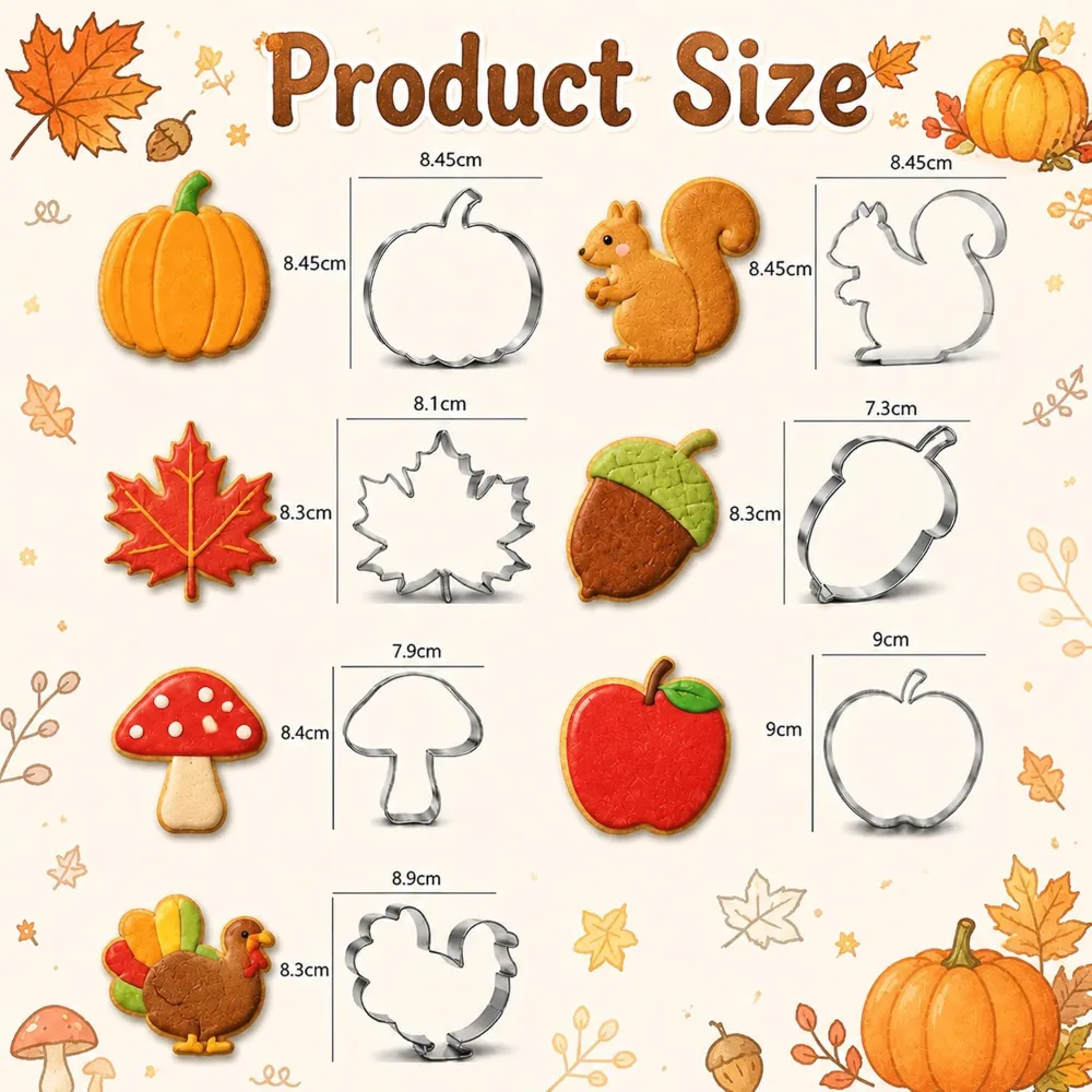 Fall Thanksgiving Cookie Cutters, view 3