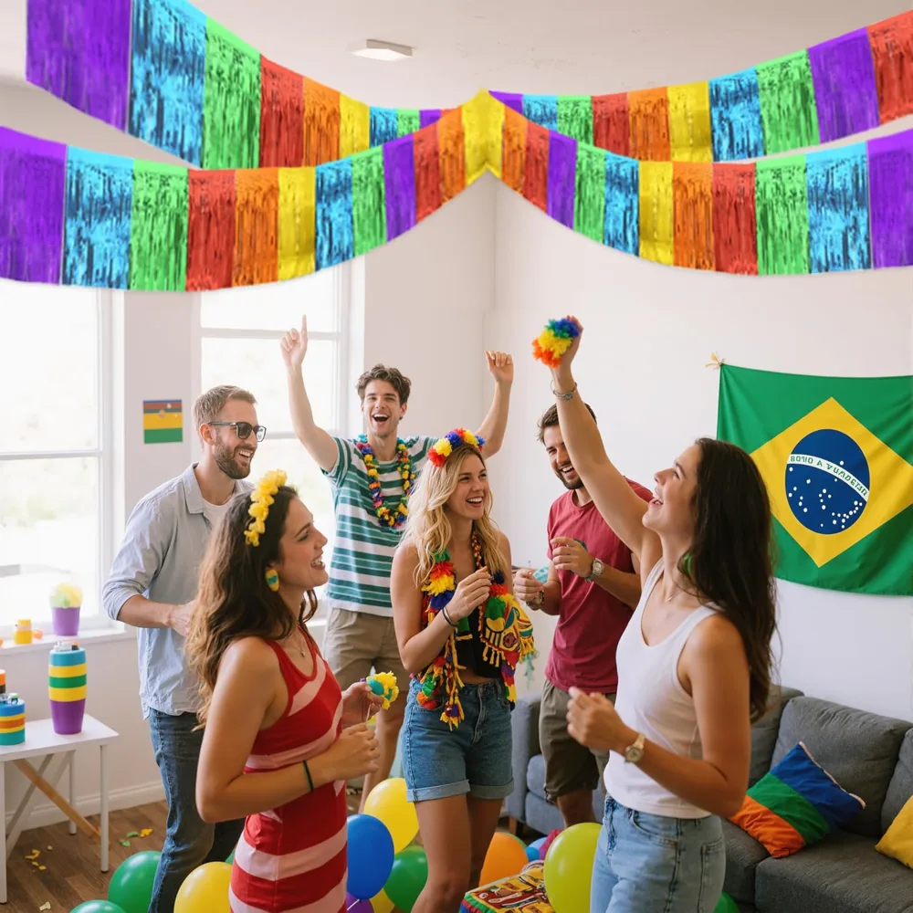Fiesta Party Decorations 2 Pack Cinco De Mayo Fringe Streamers, view 5