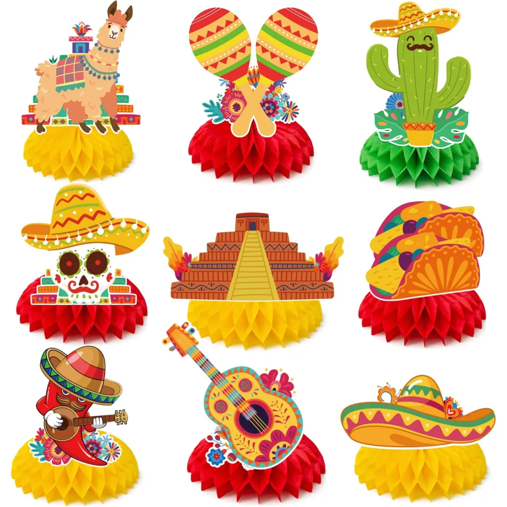 Fiesta Party Decorations Cinco De Mayo Honeycomb for Table