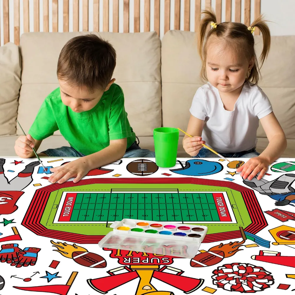 Football Giant Coloring Poster/Tablecloth, view 6