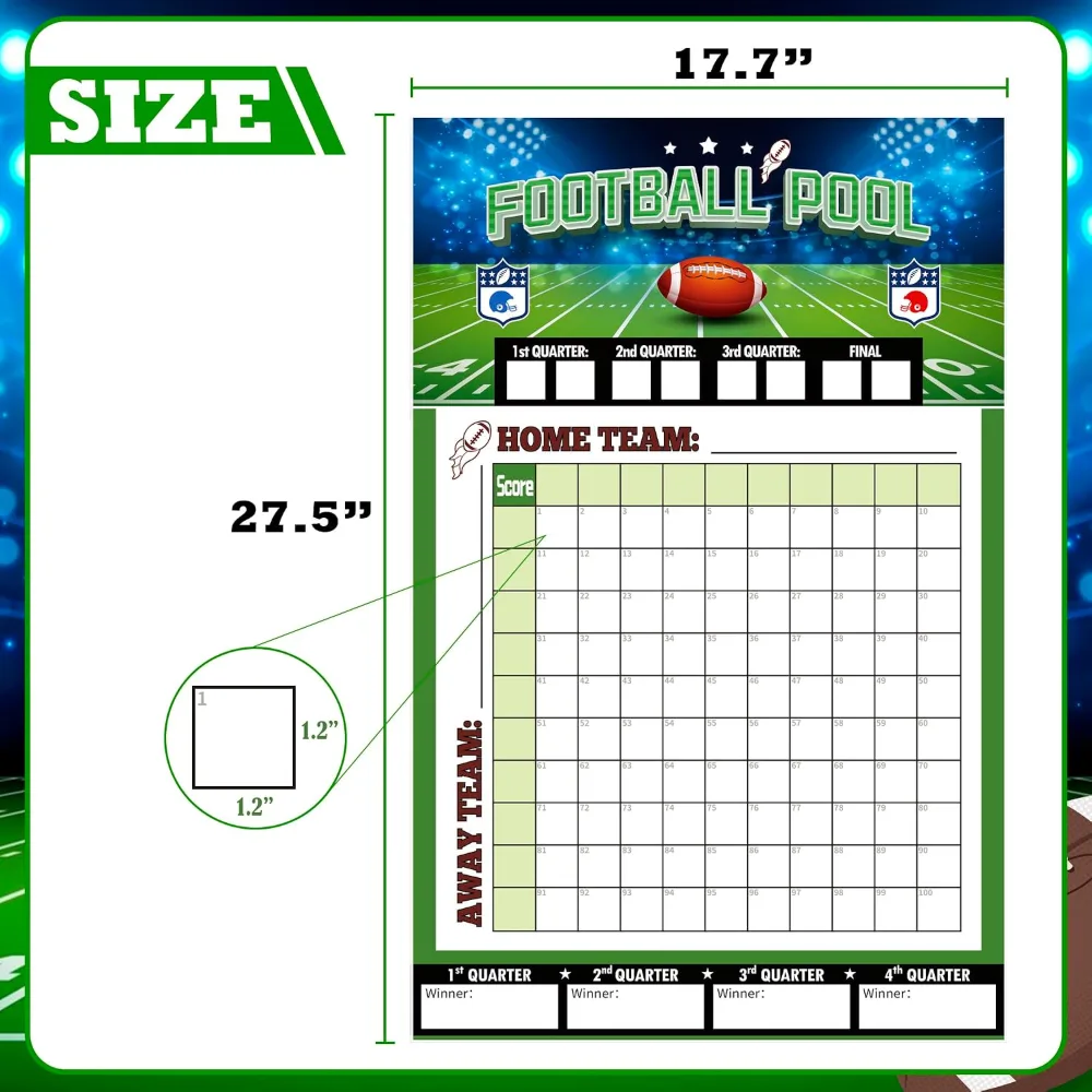 Football Party Decorations-27.5 x17.7 Inch-2 Pack Football, view 2